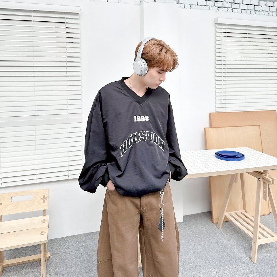 |預購|美式 運動風  V領風衣