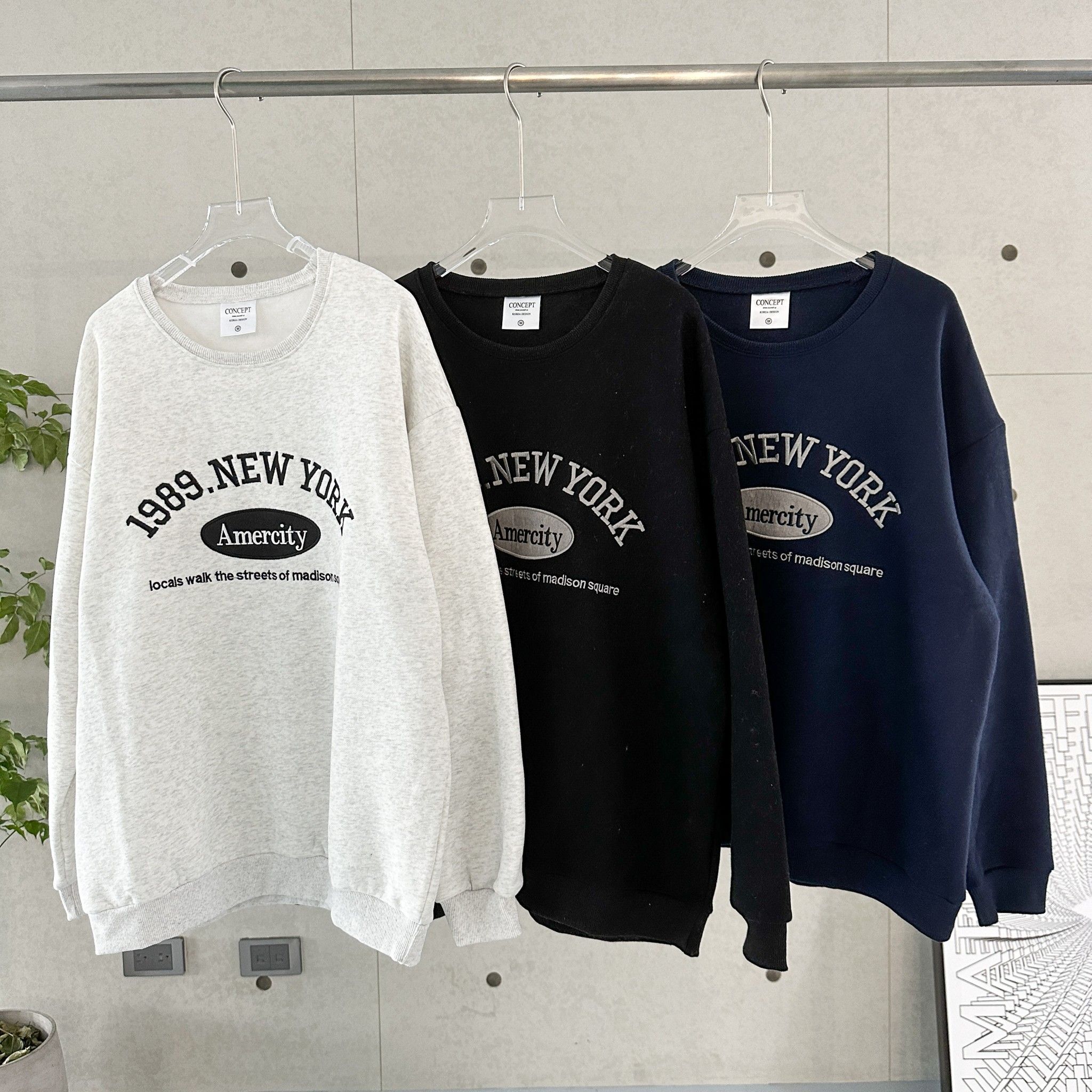 |預購|刺繡 大學T 厚磅 刷毛布