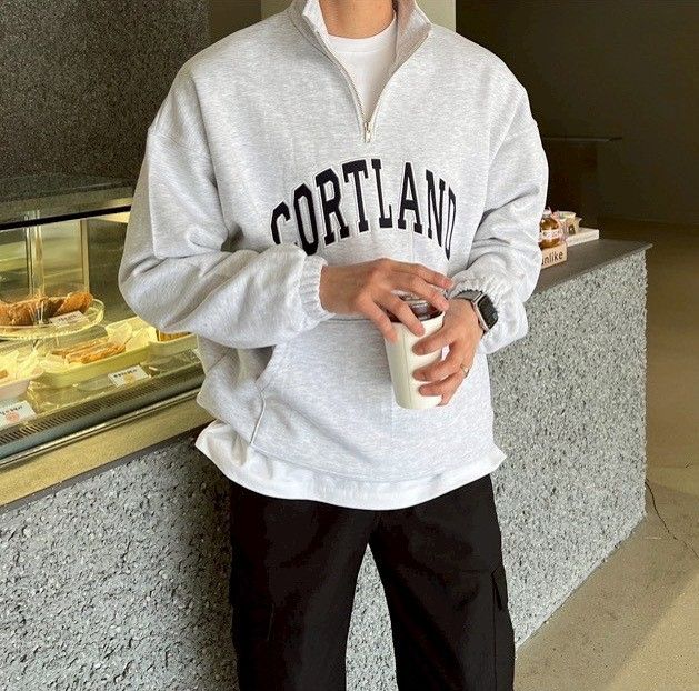 |預購|CORTLAND貼布繡拉鍊立領衛衣