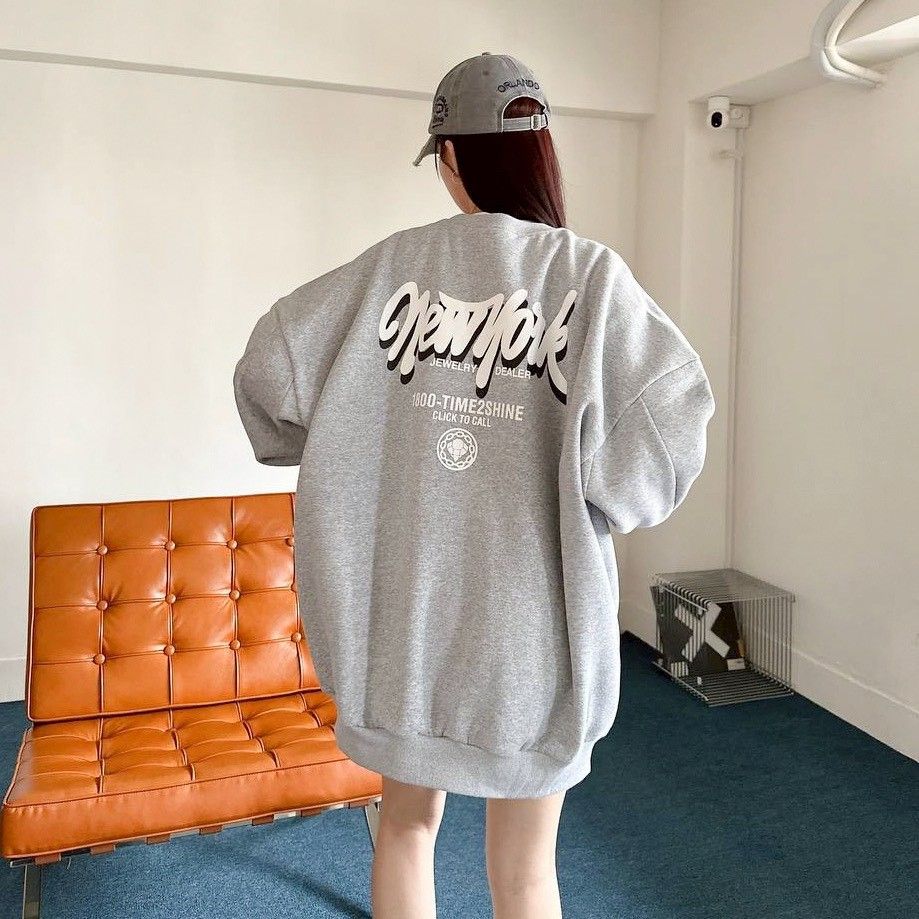 |預購|New York立體陰影字大學T