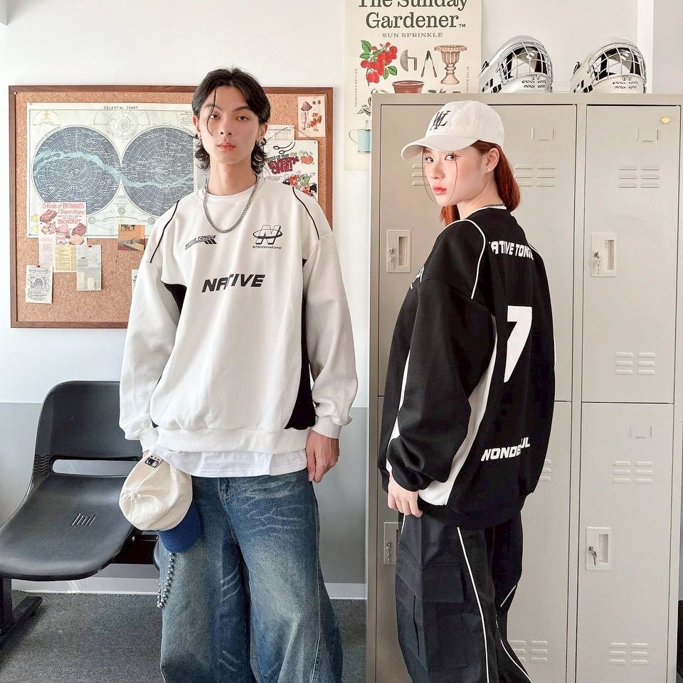 |預購|NATIVE TONGUE 7拼接賽車風大學T