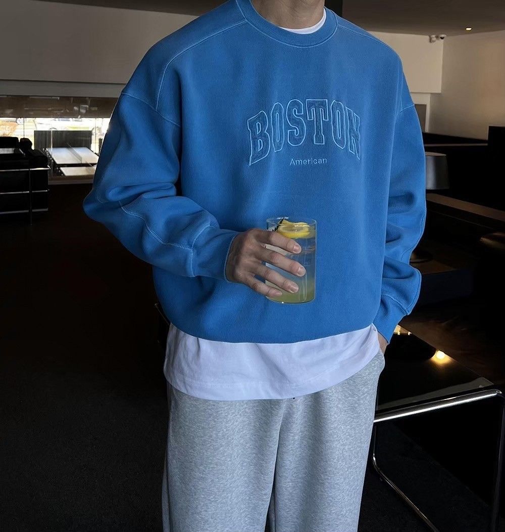 |預購|BOSTON刺繡大學T