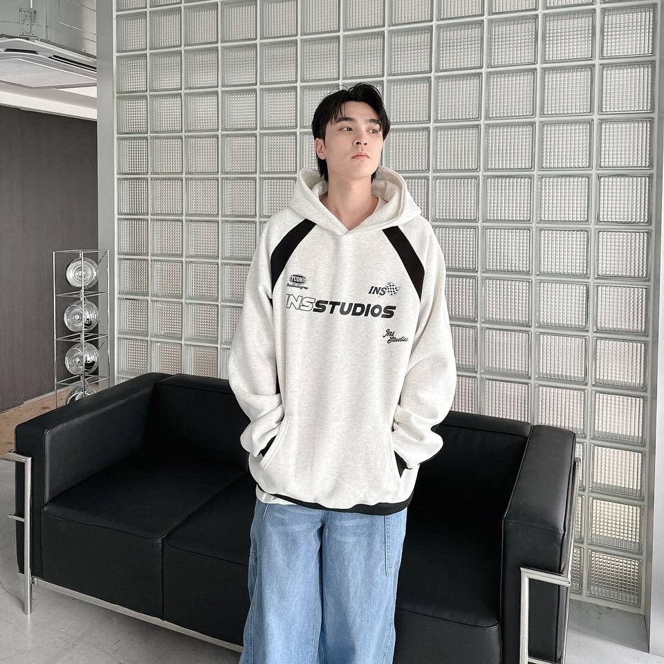 |預購|INSSTUDIOS肩袖拼接帽T