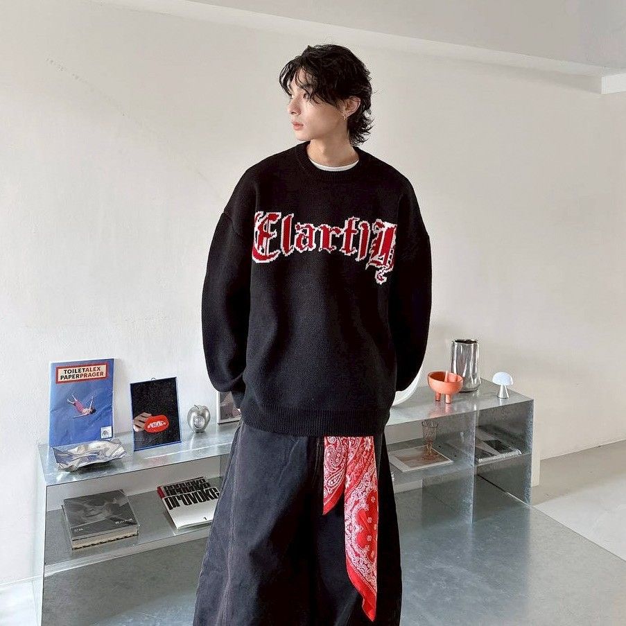 |預購|哥德字撞色毛衣