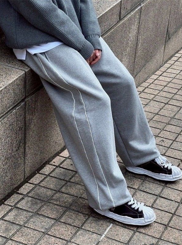 |預購|織帶休閒落地棉褲