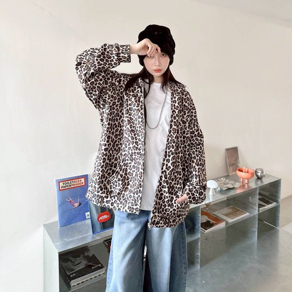|預購| 豹紋休閒連帽外套