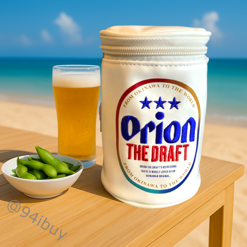 沖繩 Orion 啤酒拉鍊包  可愛拉鍊收納包 零錢包 化妝包 收納袋 手拿包
