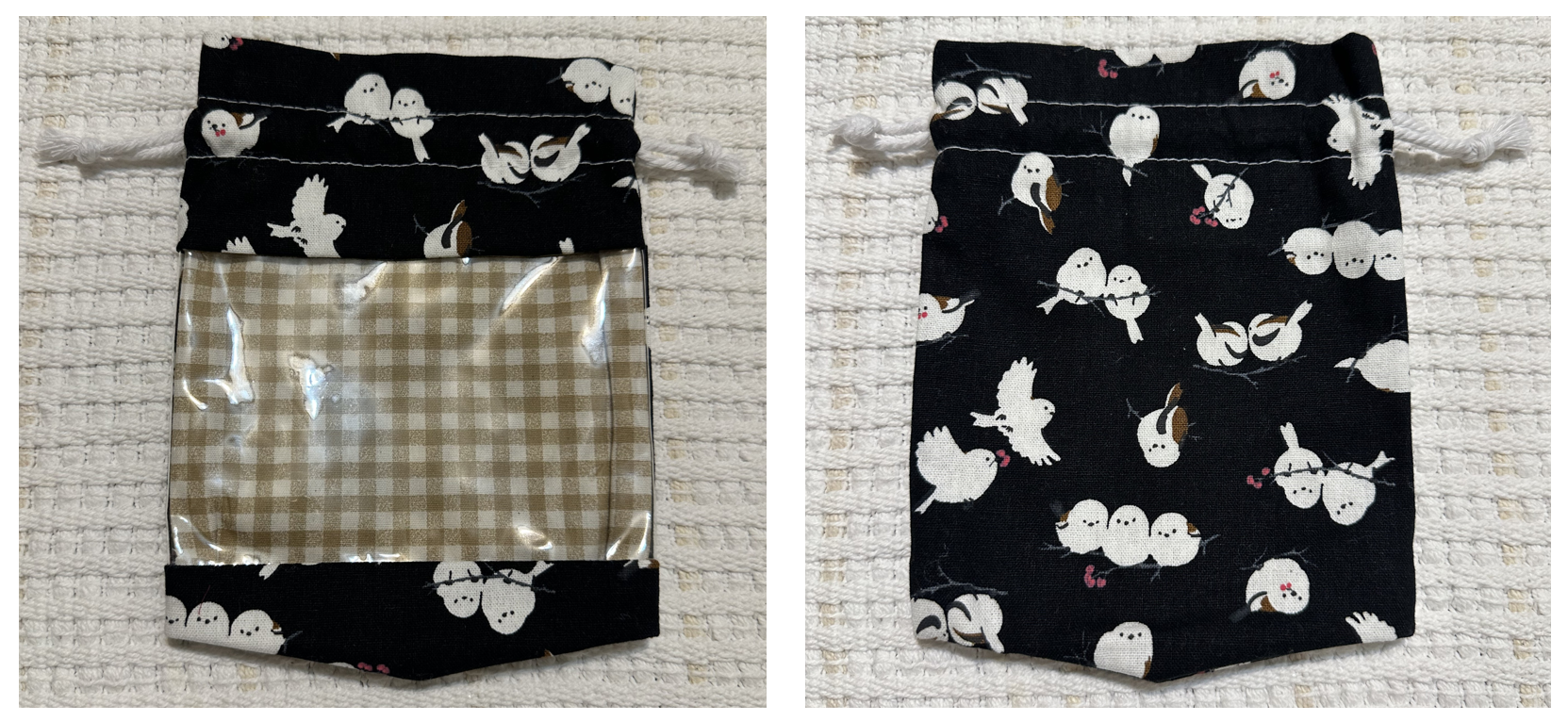 噗浪手作束口娃包