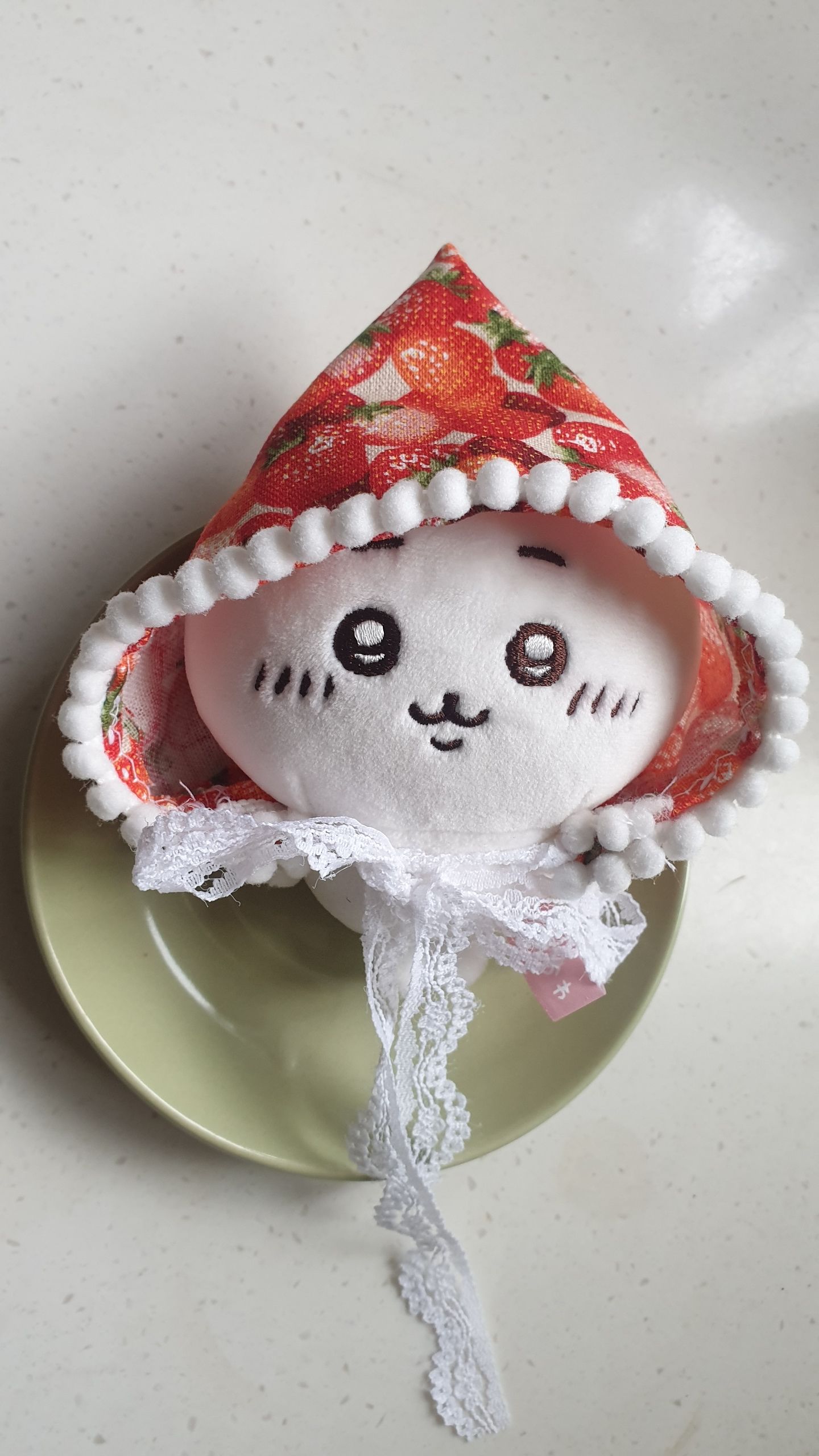 10公分精靈寶寶帽-草莓帽