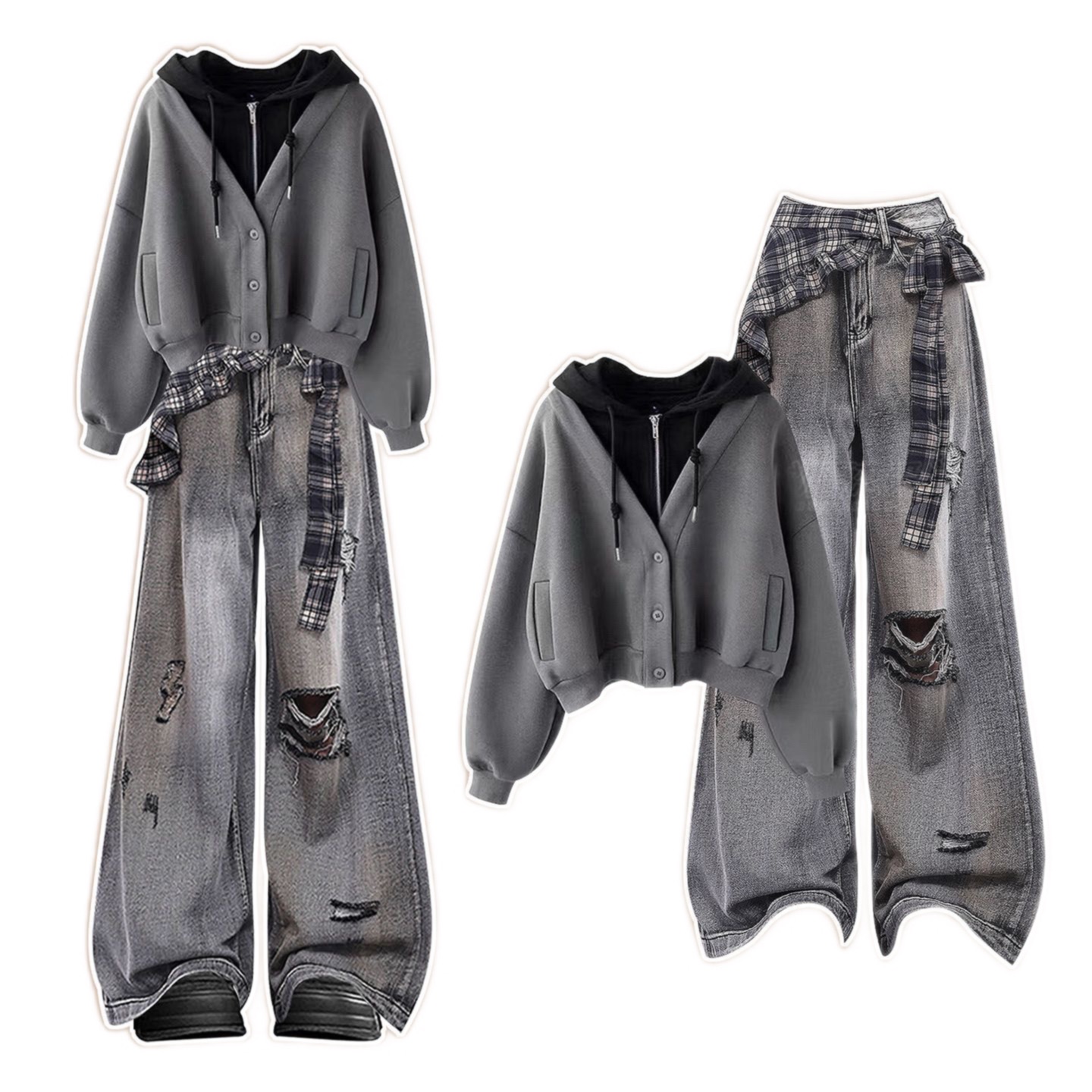 美式慵懶風chic連帽衛衣女2025年小個子新款爆款