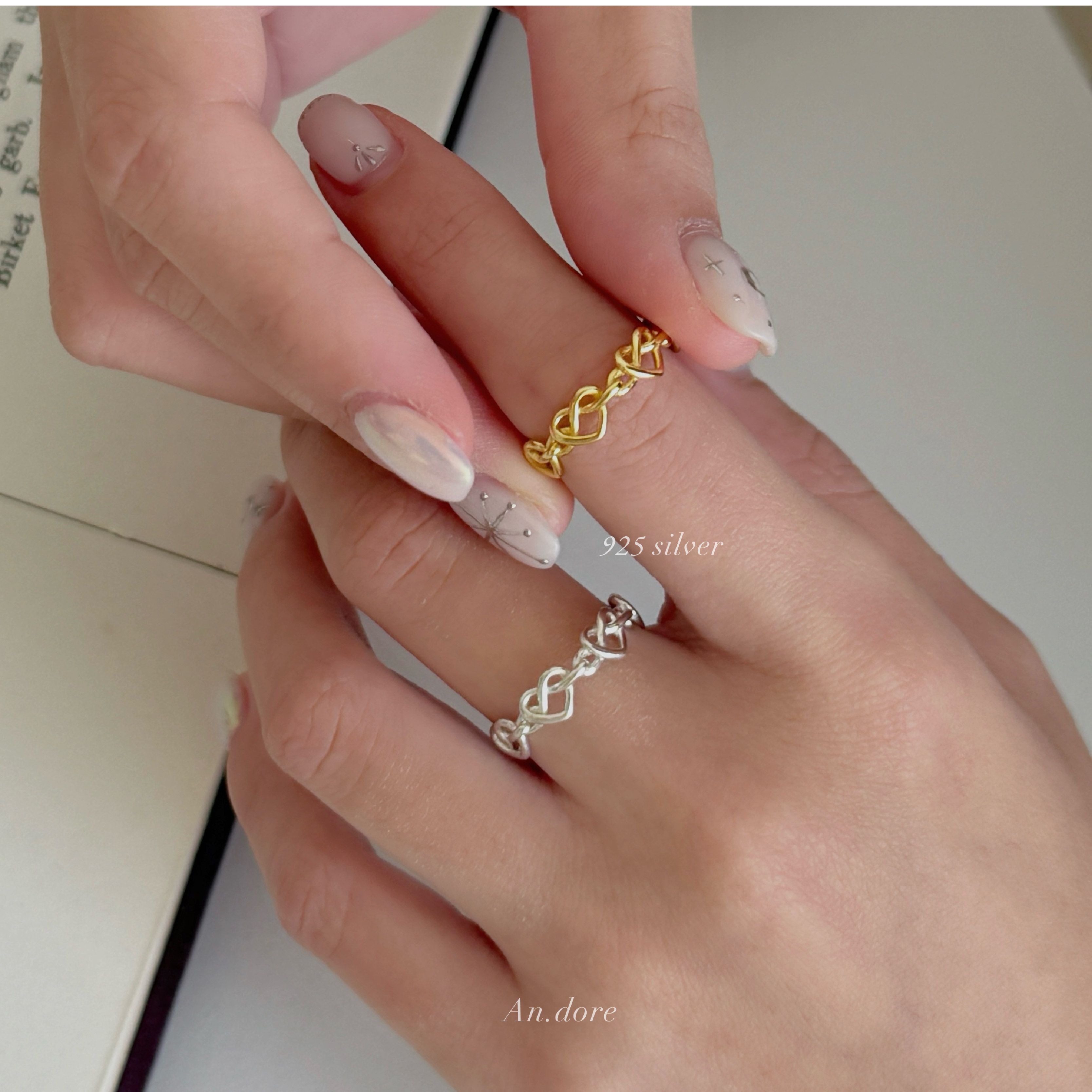 R02 Aurelia 手指上的可愛 開口戒指 / 925通體純銀