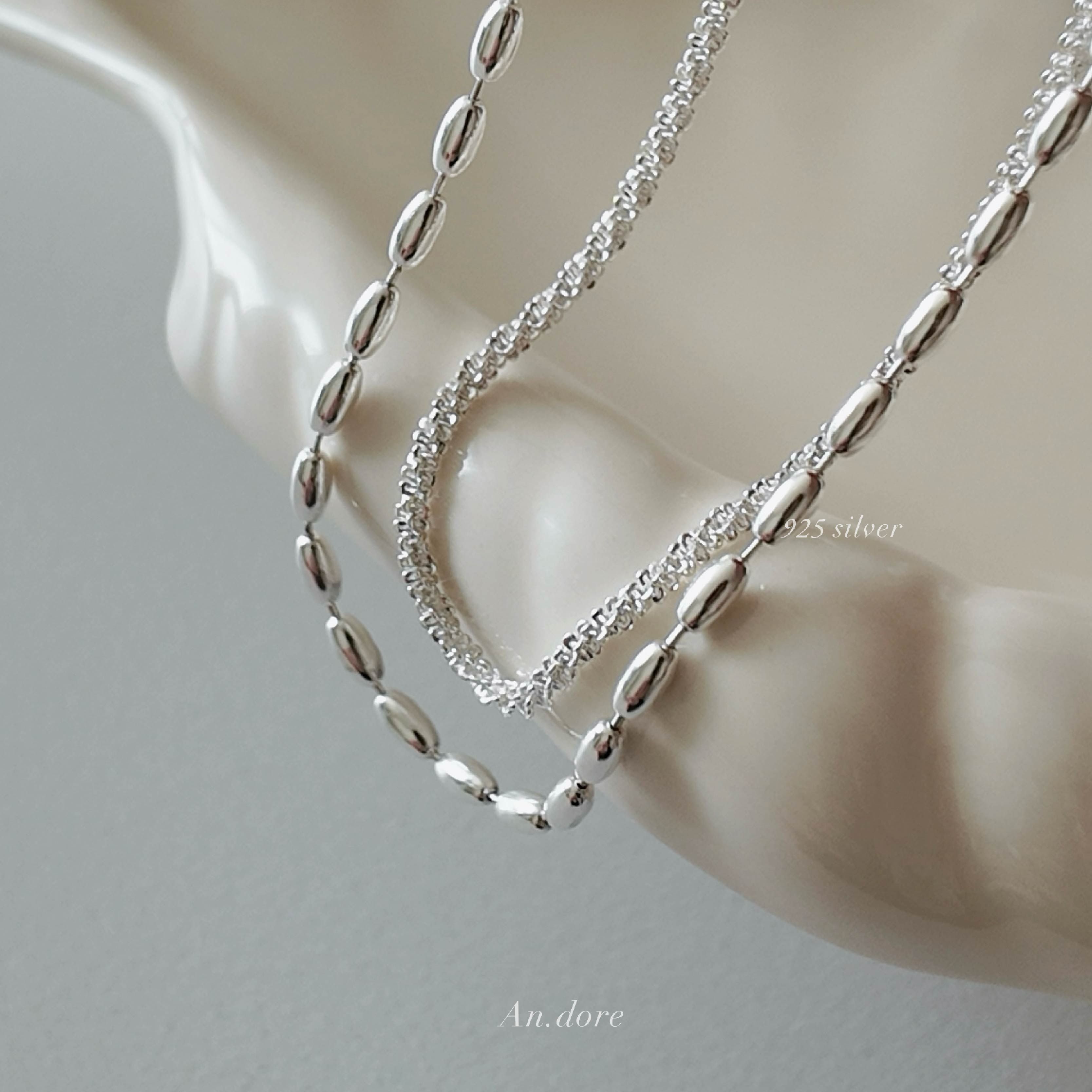 B18 軌跡 絕美閉眼入 滿天星米粒雙層手鍊