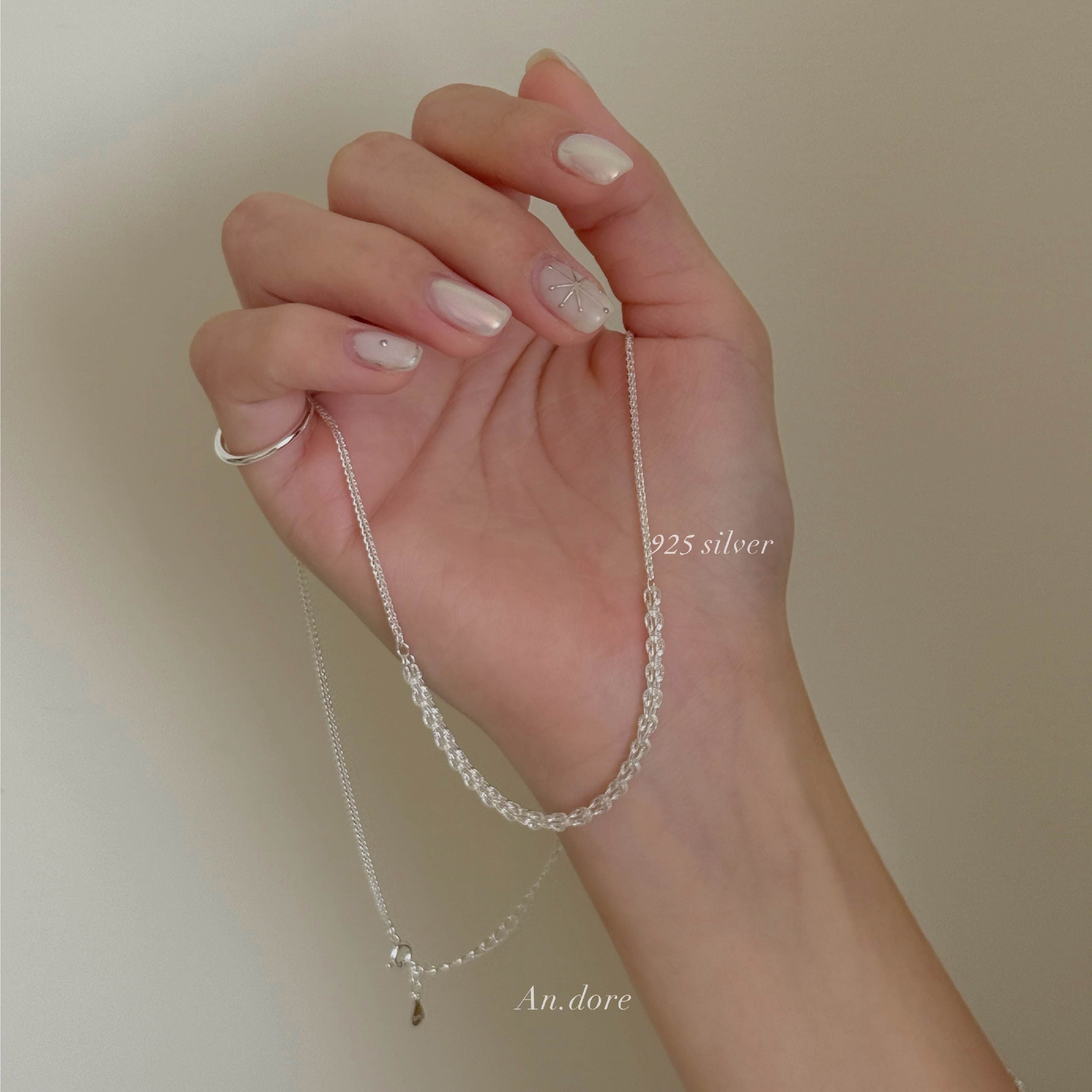 N23 凝光 光澤超美 閃閃發光鳳尾練 / 925通體純銀