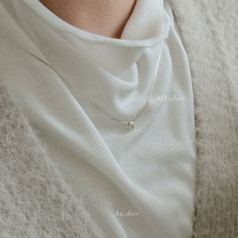 氣質韓國小銀豆項鍊 / 925通體純銀