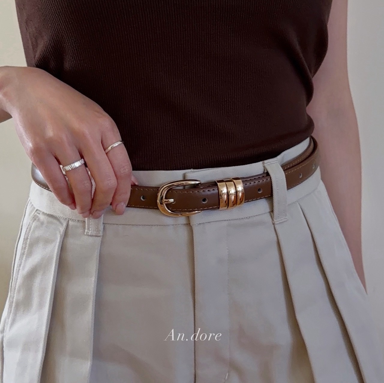 O20 獨家！質感好加分 ! 雙層牛皮皮帶（四色）