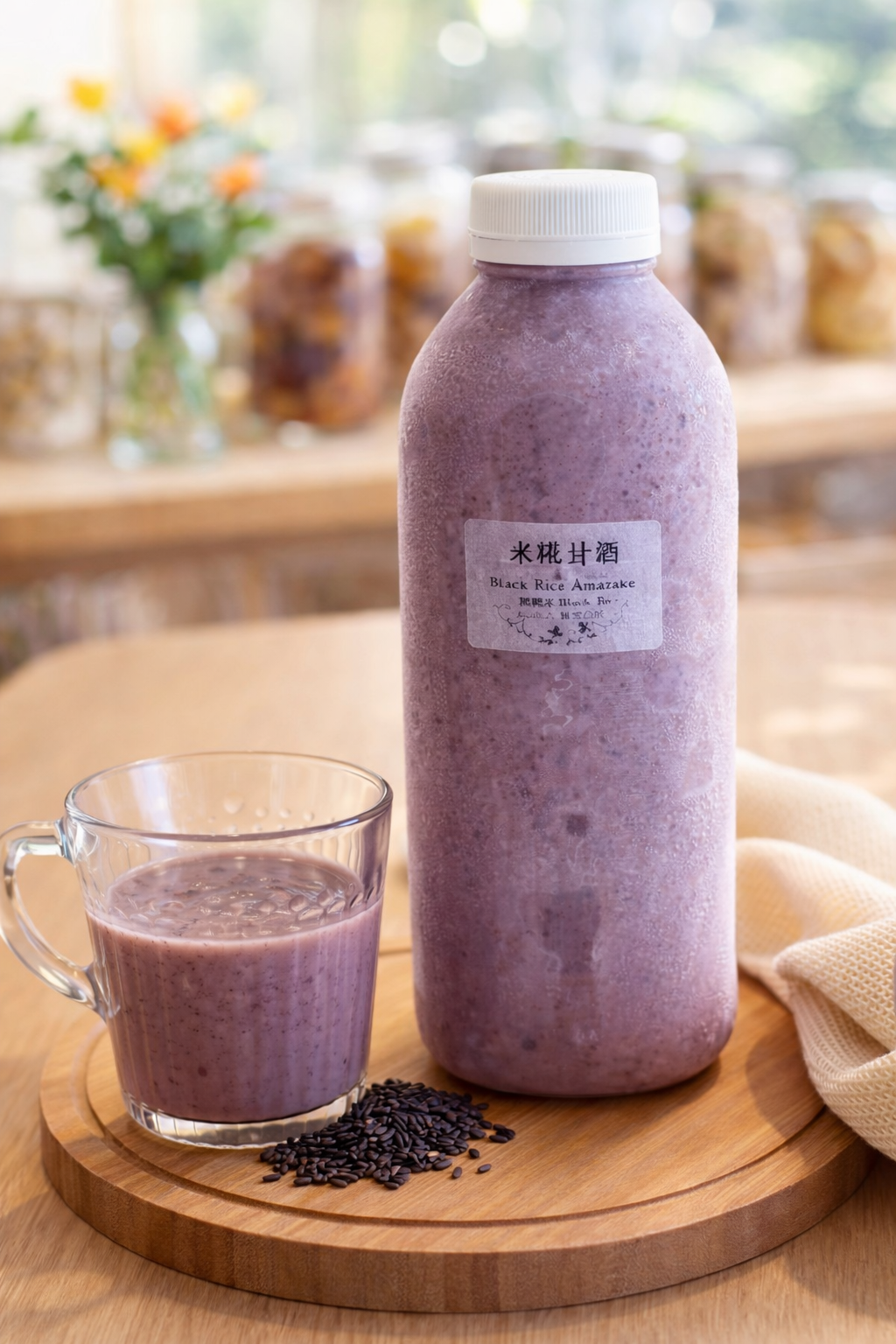 黑米糙米甘酒 1000ml 全穀發酵飲 無酒精 無添加 高纖飲品 植物發酵