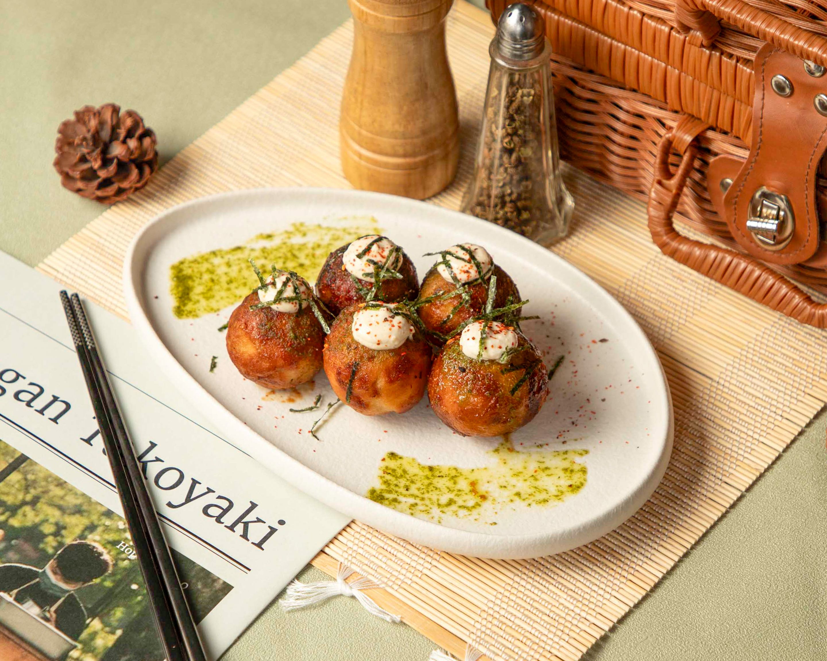 囍丸蔬食丸子燒 · 青醬