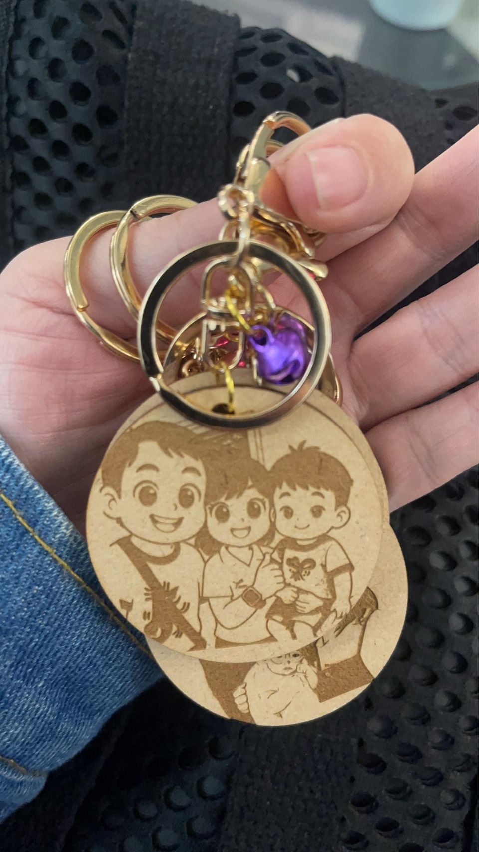 客製化 Q 版雷射雕刻鑰匙圈｜來圖訂製・情侶／家人／寵物紀念｜生日禮物首選