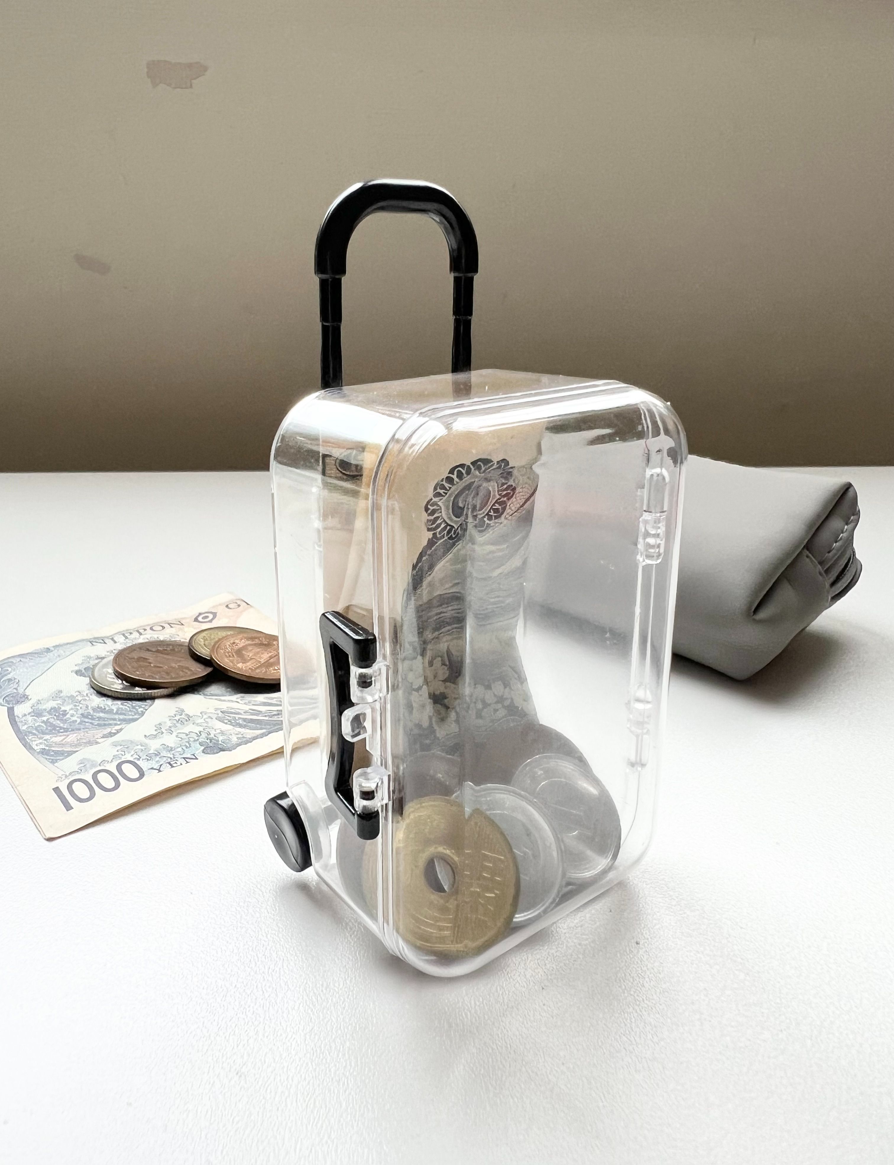 88La儀式感系列｜「行李箱零錢包」透明隨身小物盒 🧳