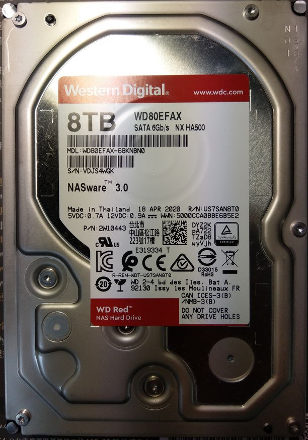 WD 3.5吋 8TB NAS 硬碟