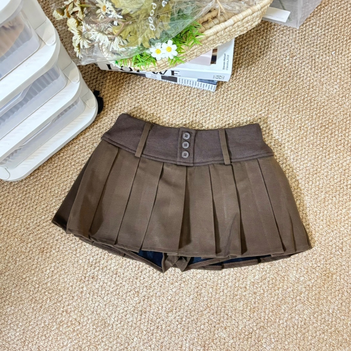 現貨｜秋冬美拉德色厚磅百褶褲裙