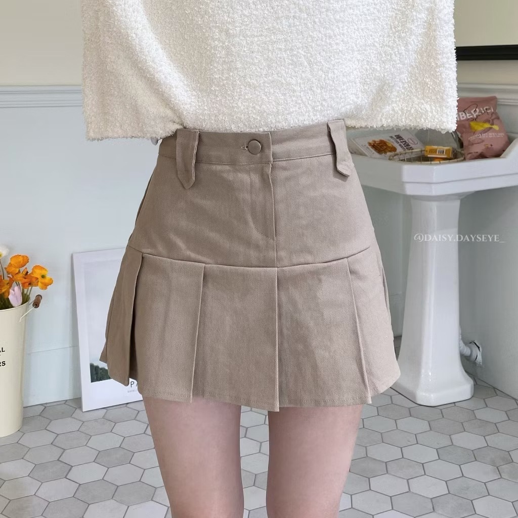 現貨+預購｜𝘿𝙖𝙞𝙨𝙮韓國直送，正韓後鬆緊寬百褶裙（4色）