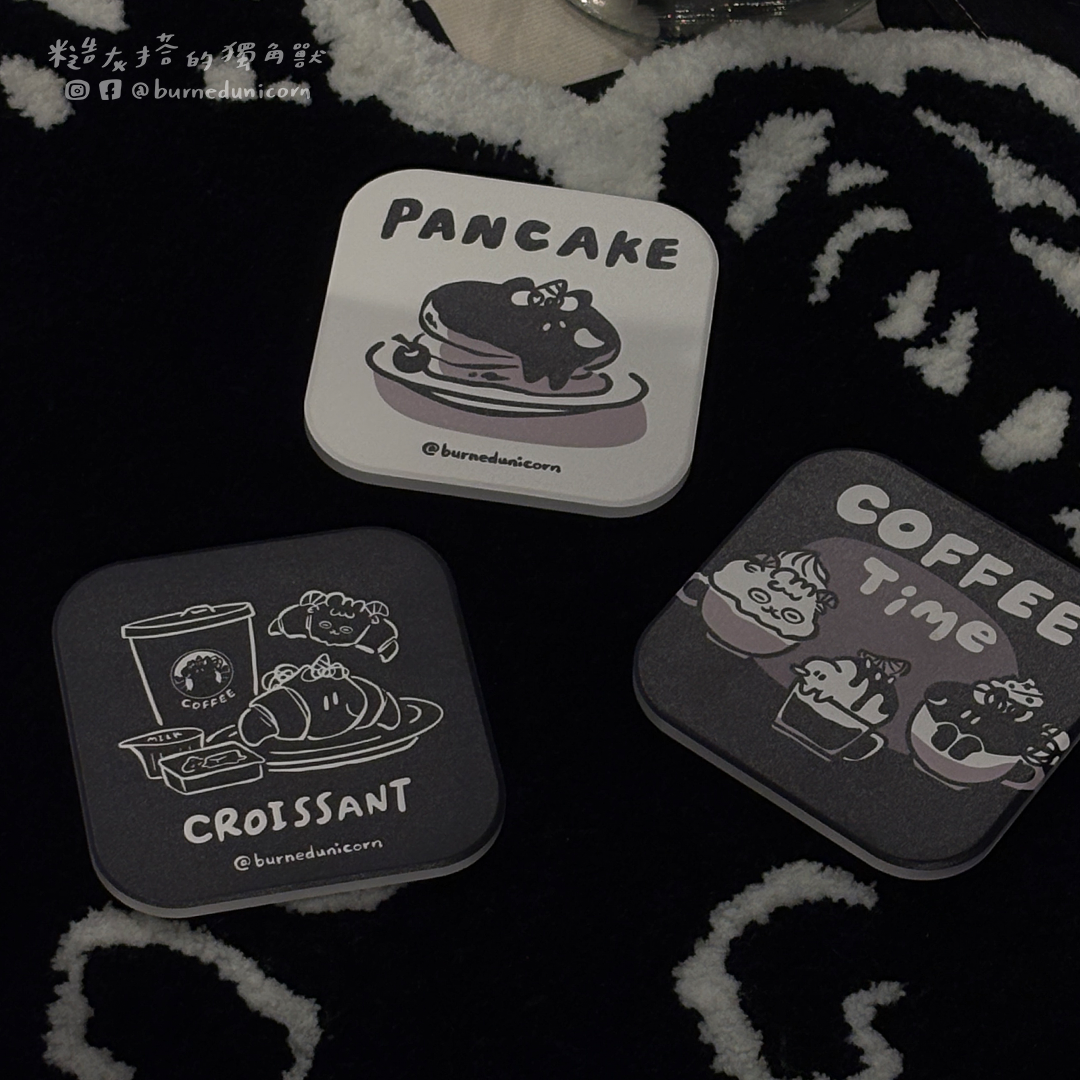 【NEW】陶瓷吸水杯墊 ㋡ 糙灰搭的獨角獸