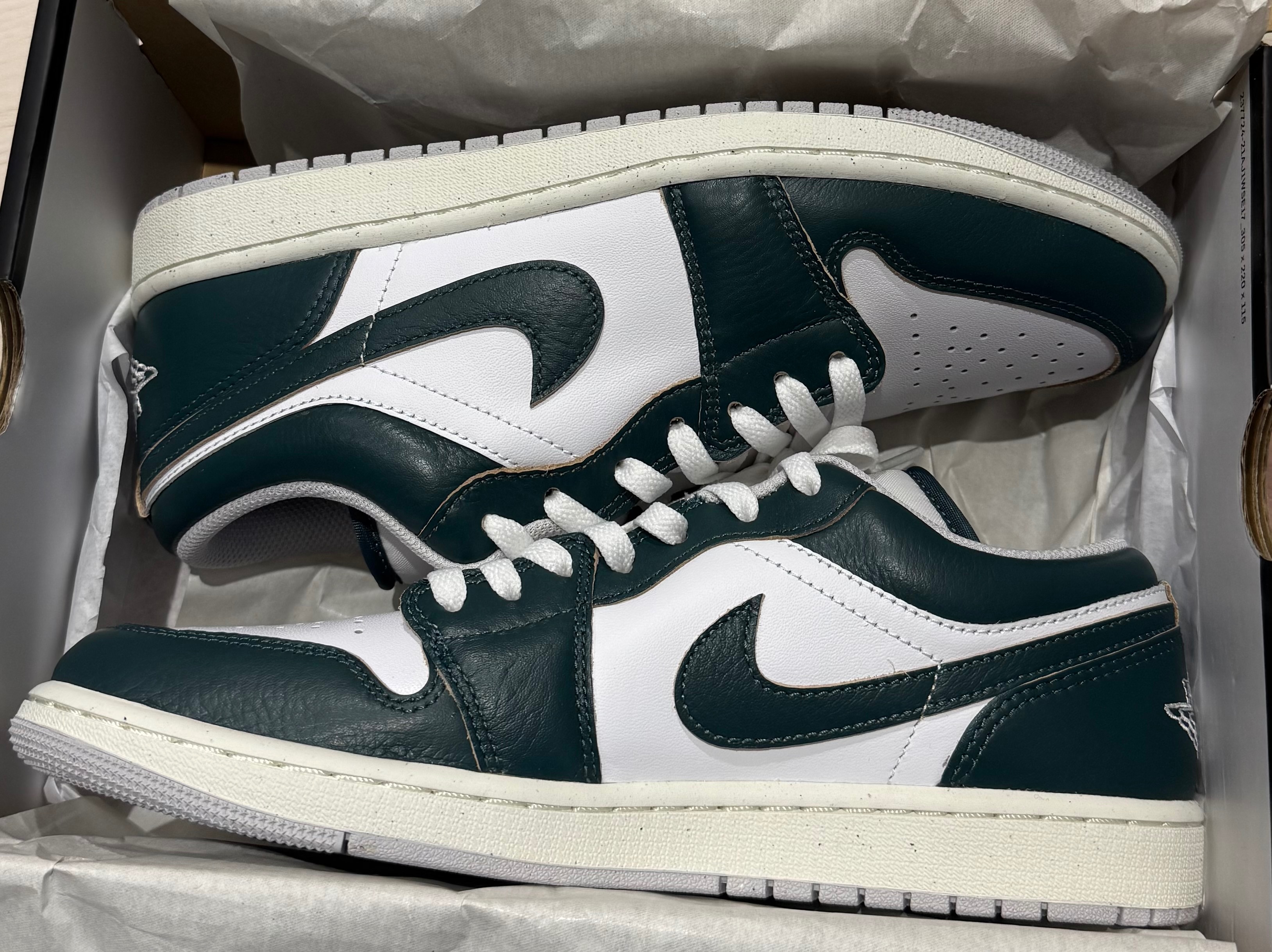 男Air Jordan 1 low se us10綠白