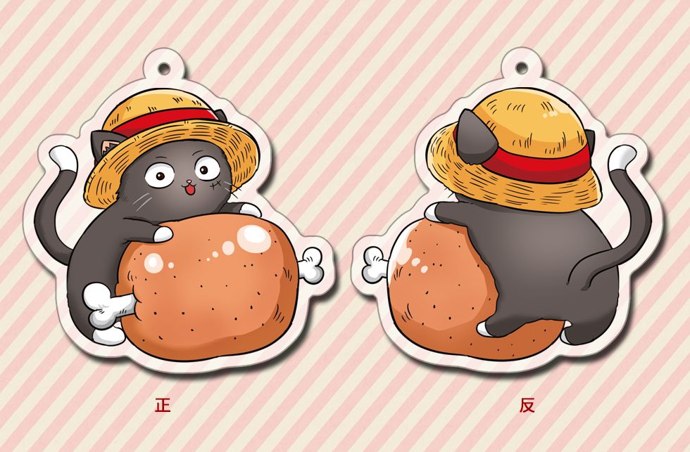 海賊王貓化壓克力吊飾