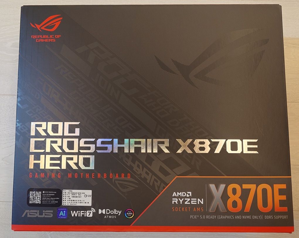 ASUS ROG CROSSHAIR X870E HERO主機板