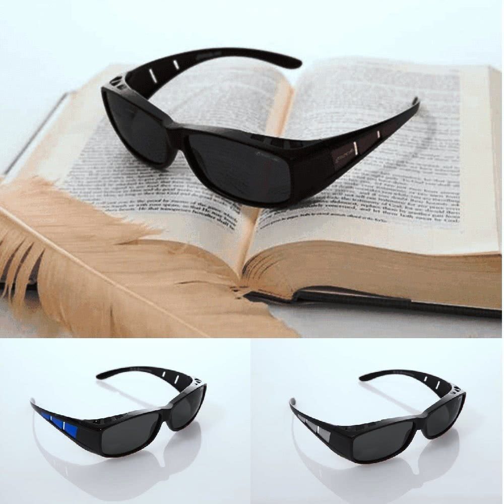 ANSSTYLE 寶麗萊鏡面防風全包式UV400太陽套鏡（款式任選9408）