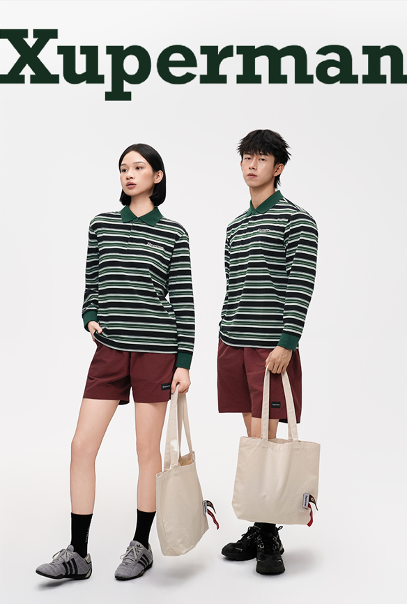 復古休閒撞色條紋POLO衫