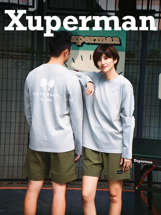 球拍像素印花長袖