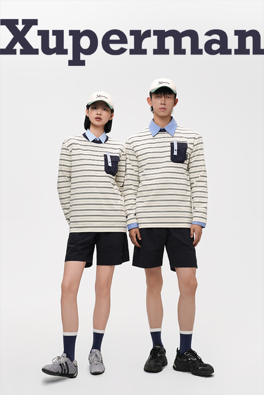 條紋口袋長袖T恤