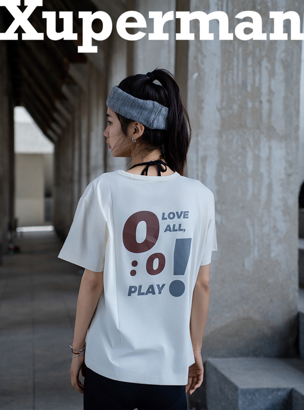 運動比分印花T恤