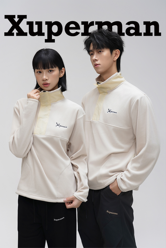 半高領抓絨上衣