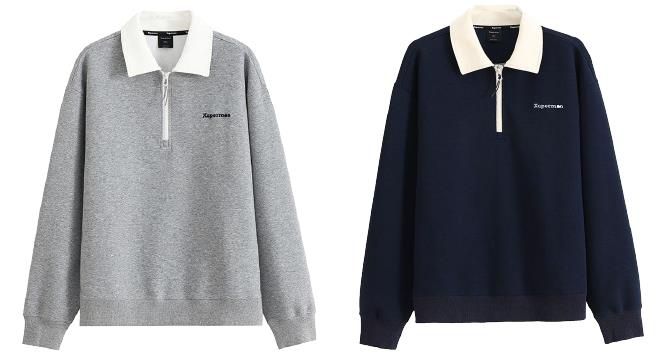 翻領半拉鏈衛衣