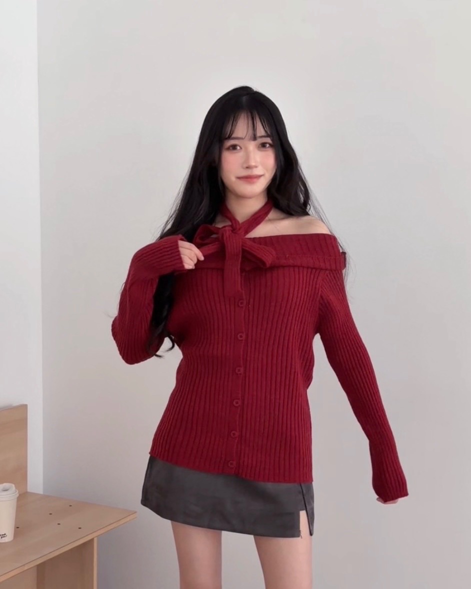 附掛脖❗️多種穿法百搭平口針織（4color）