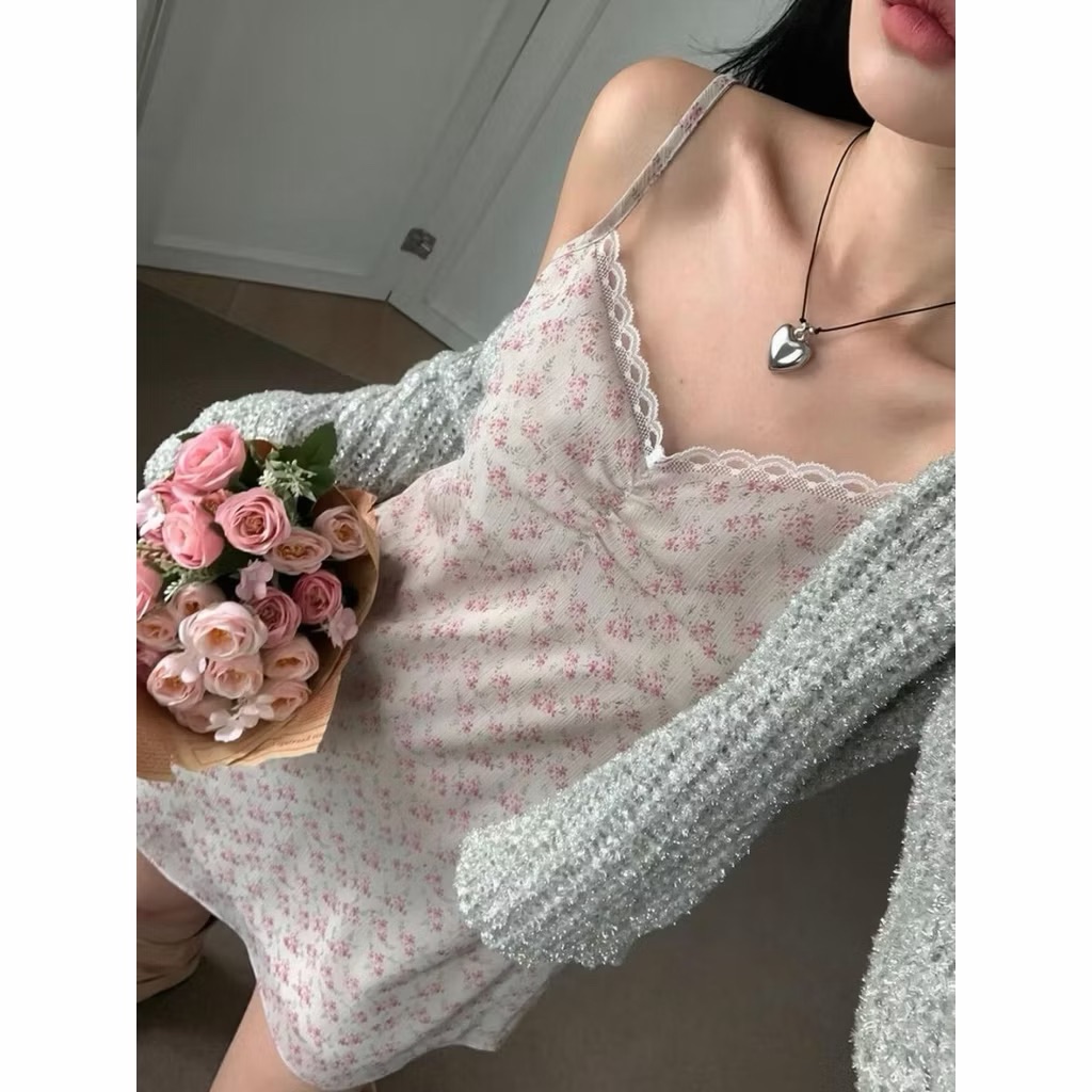 𝑷𝒐𝒏𝒚𝒐 現貨 韓國🇰🇷氣質小碎花裙 吊帶短裙💐
