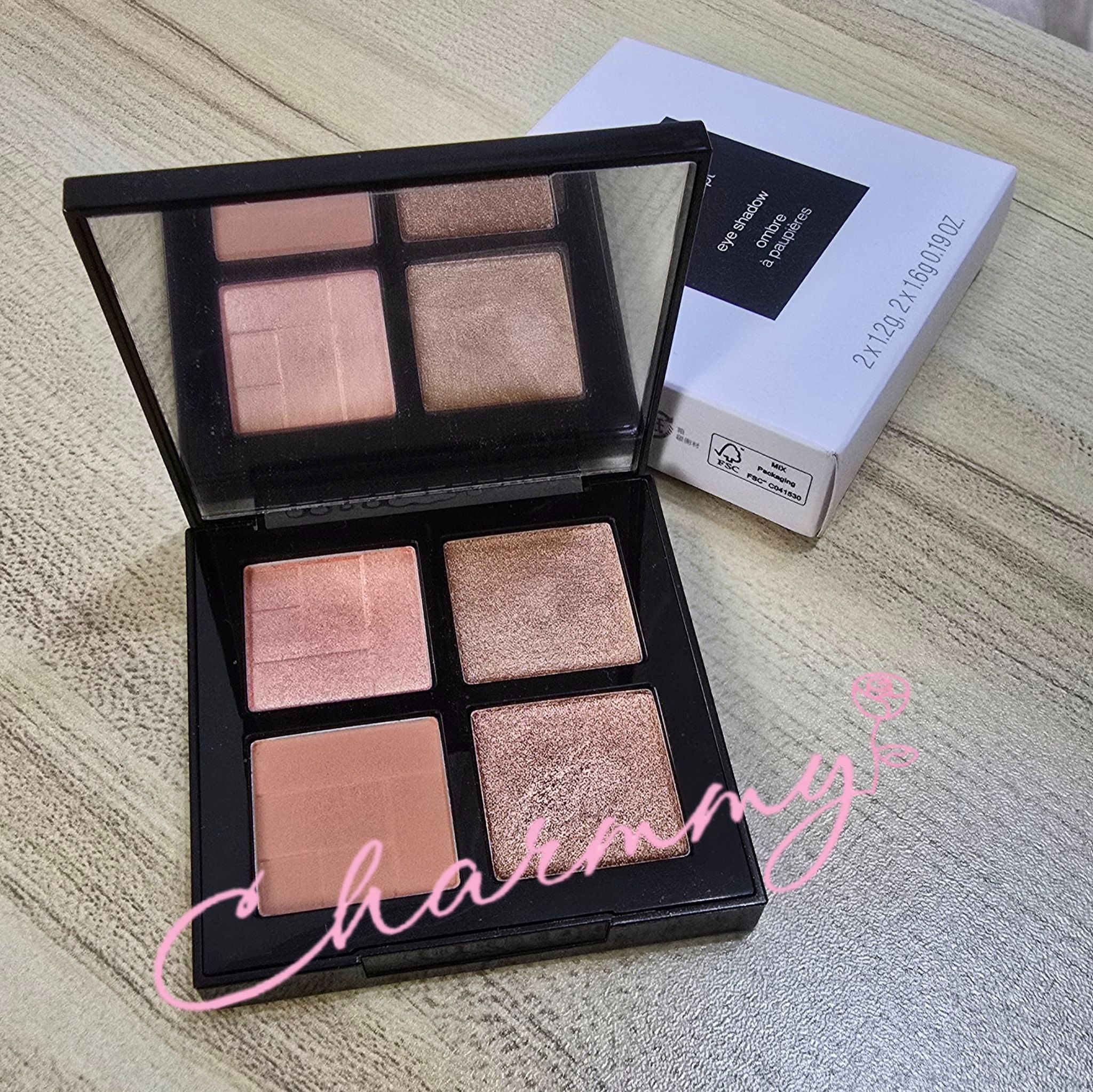 植村秀 shu uemura 4色眼影盤 色號#限量色 裸杏棕