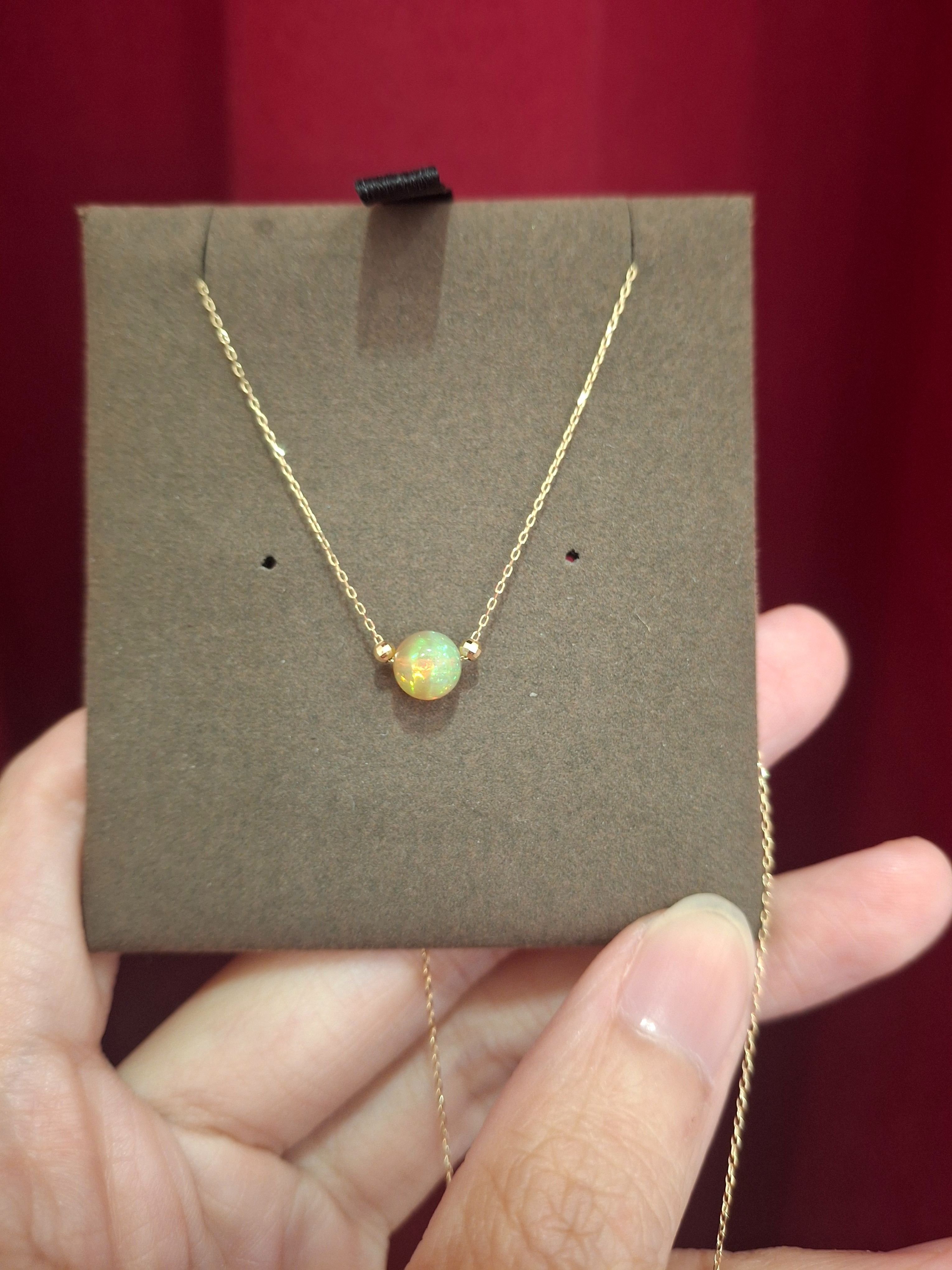 SUAO 18K蛋白石項鍊