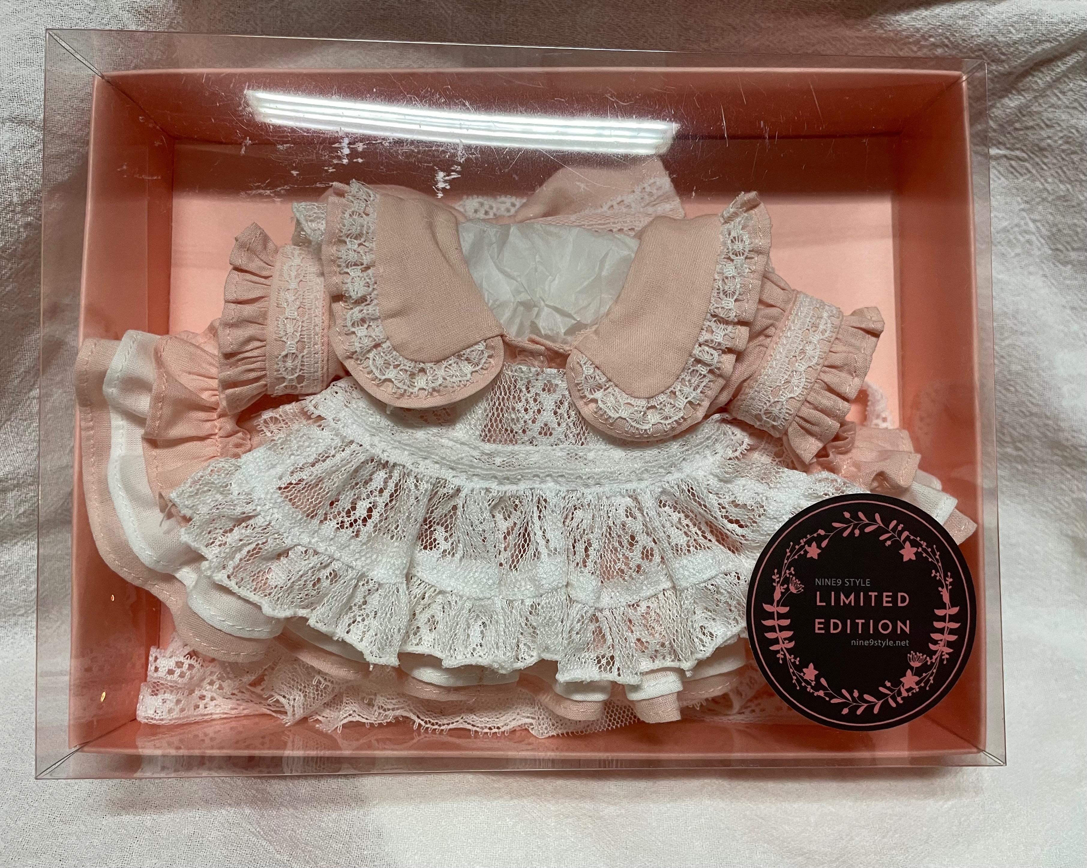 Nine9style Lace Apron Dress 粉色