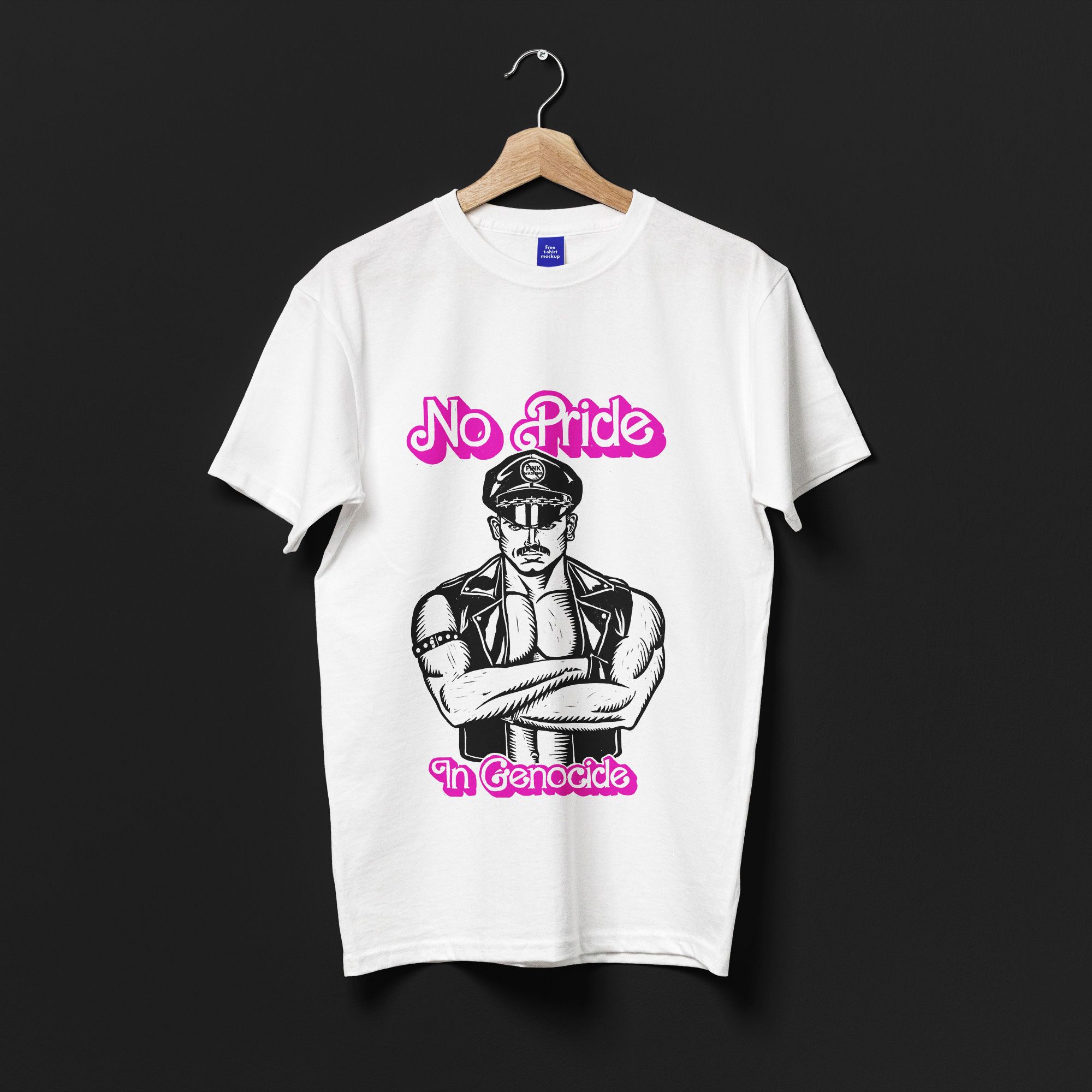 （白色）No Pride in Genocide T-shirt