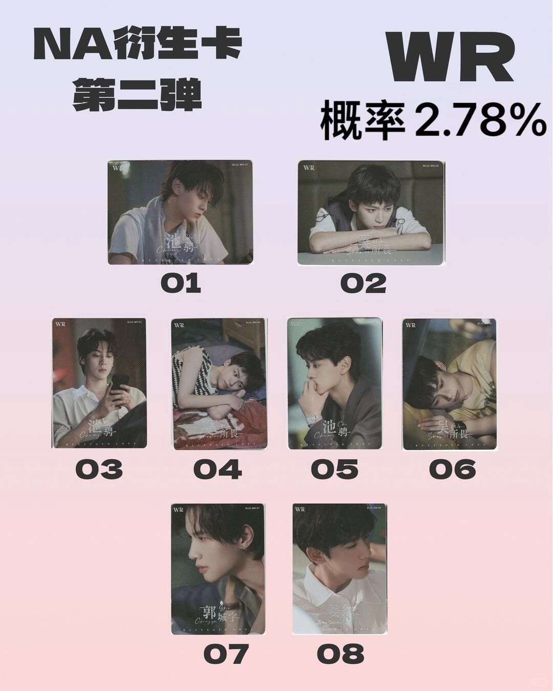 Na第二彈-WR 共8款（約20張/箱）