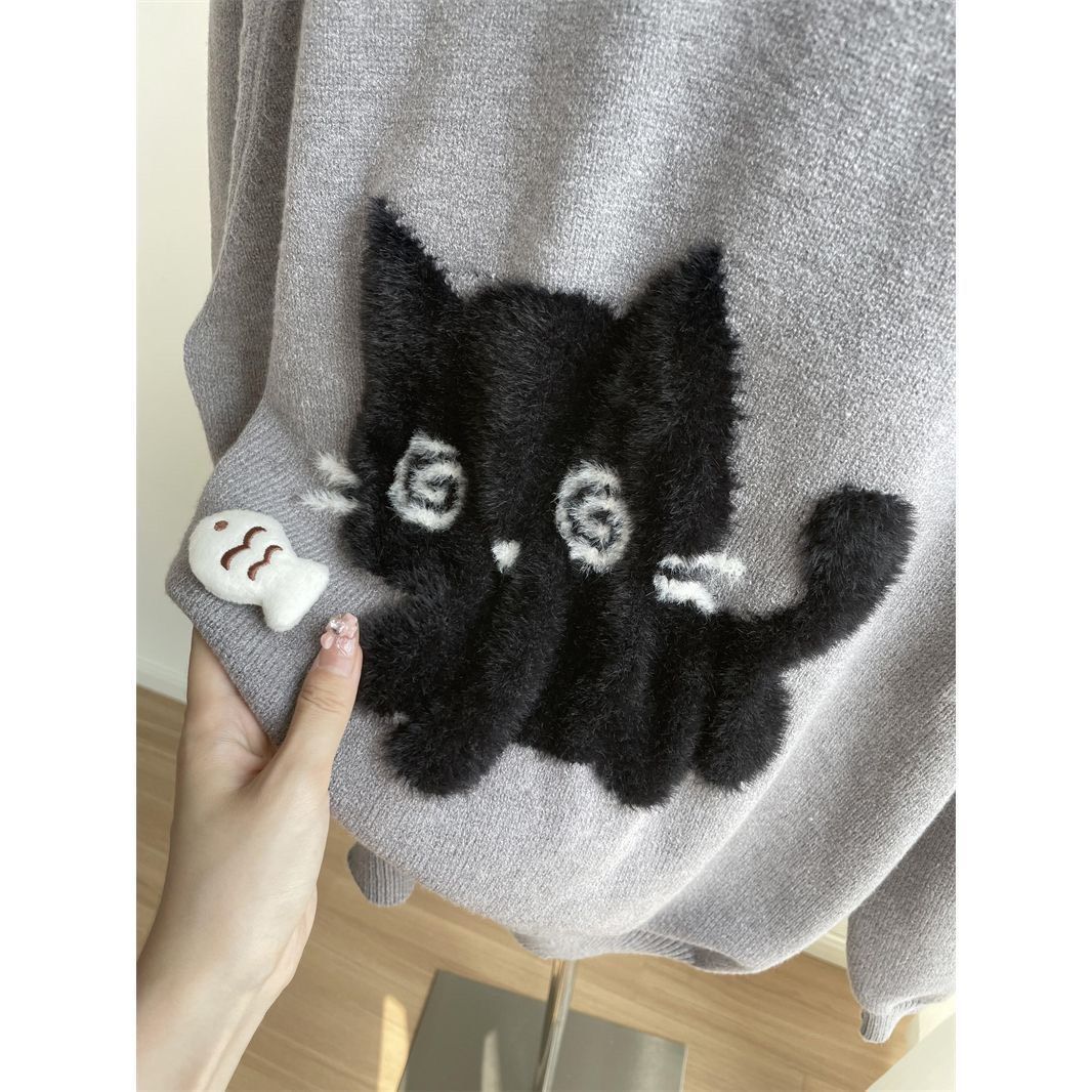 ꒰小黑貓追小魚の毛衣 ꒱♡卡哇伊🐱