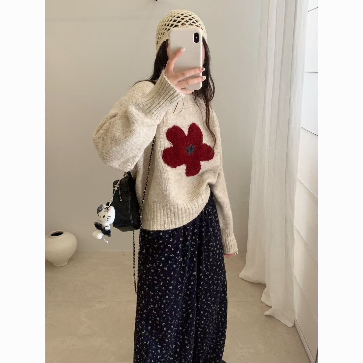 ꒰小花朵針織毛衣꒱♡四色