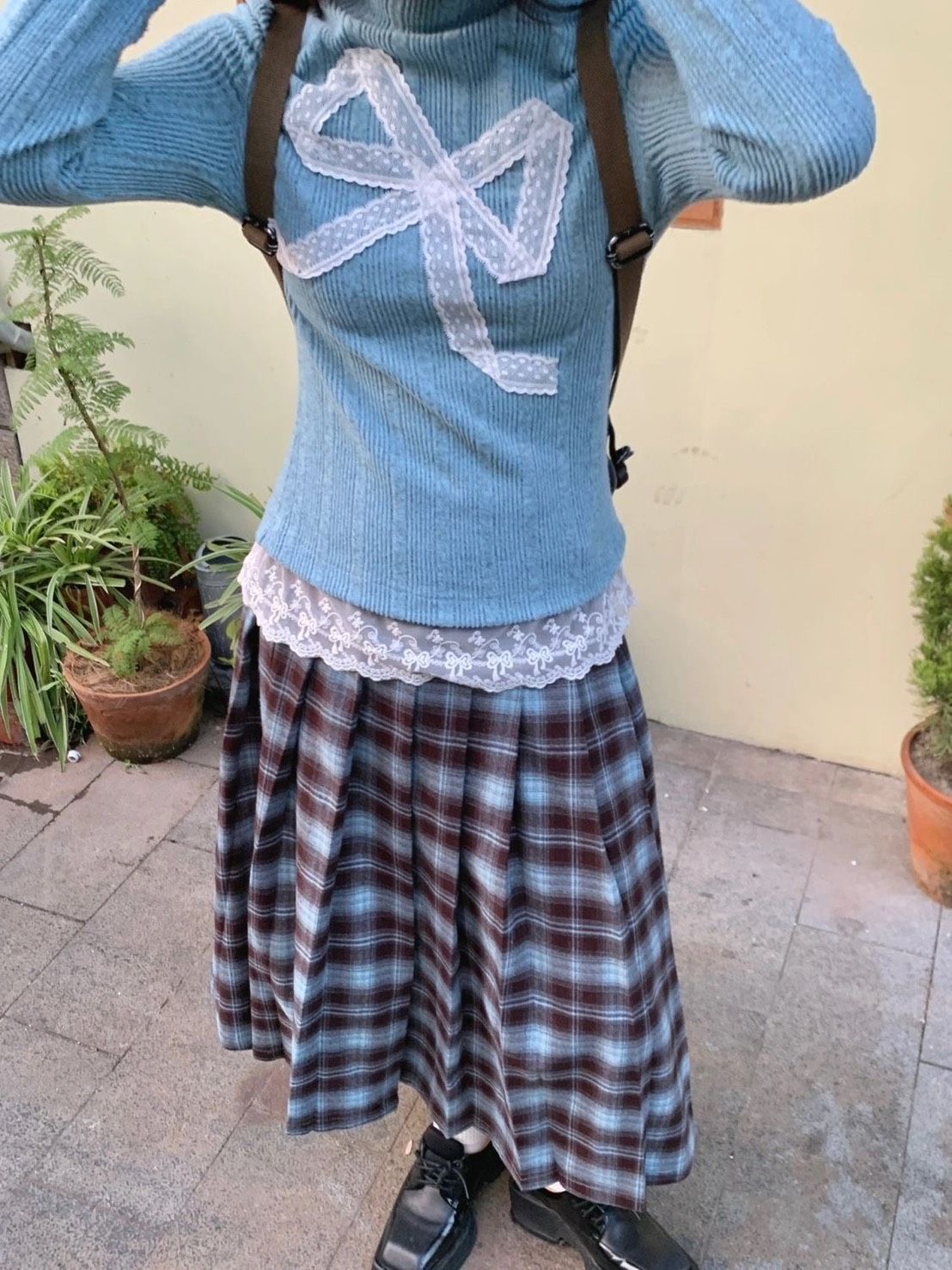 ꒰韓系甜美蕾絲蝴蝶結套裝꒱♡