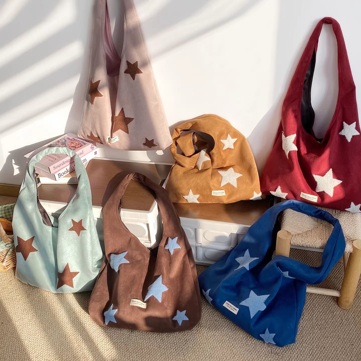 ꒰萌萌星星貼布托特包꒱♡超萌★