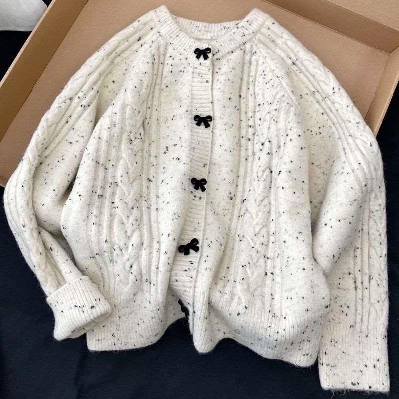꒰黑色蝴蝶結針織毛衣꒱♡超好看