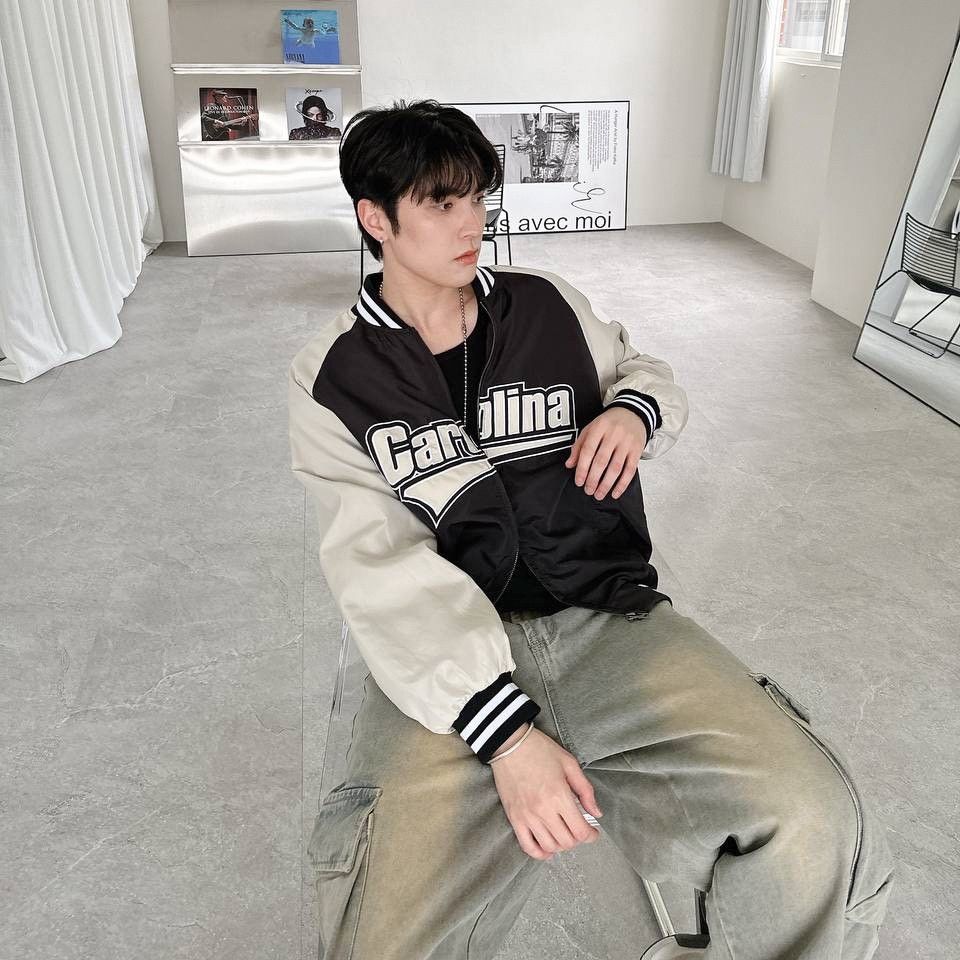 Carolina刺繡棒球外套